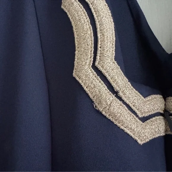 Lilly Pulitzer Rorey Blue A-Line V-Neck Sleeveless with pockets - Picture 4 of 5